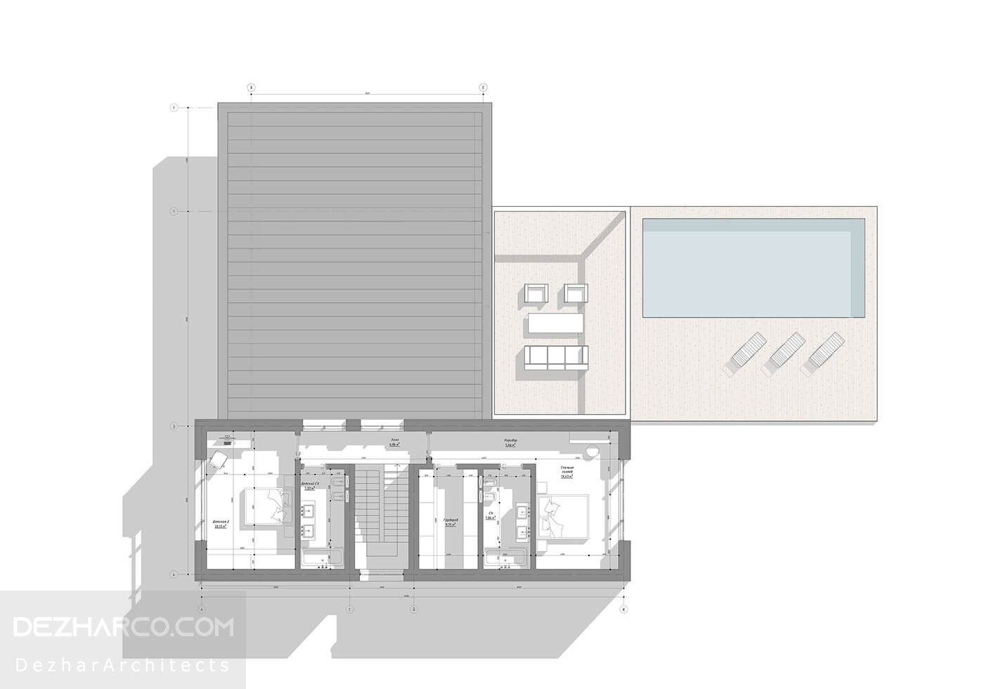پلان طبقه دوم ویلا Y