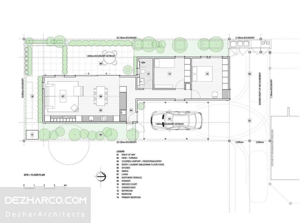 پلان ویلا 100 متری مدرن