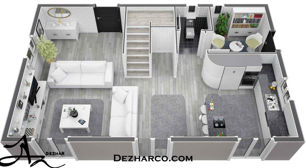 پلان و نقشه ویلا کوچک