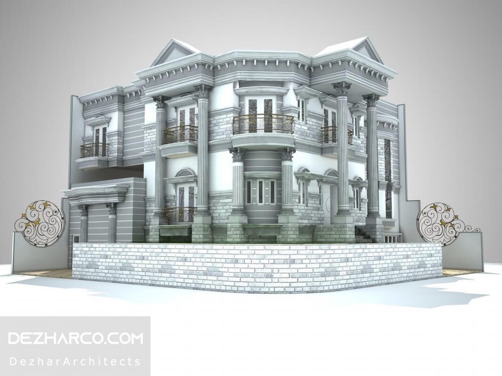 مدل سه بعدی ویلا رومی