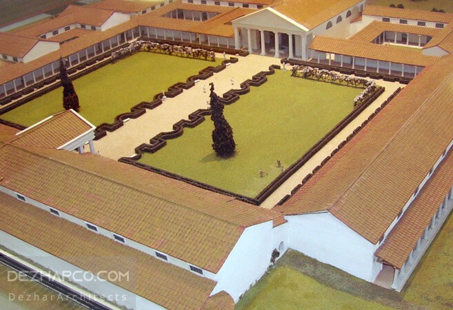 طراحی ویلا 1000 متری به سبک کلاسیک