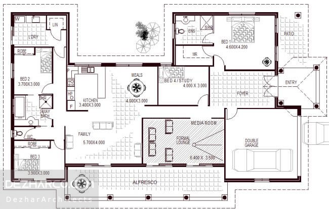 نقشه ویلا دوبلکس