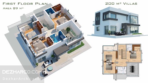 خانه ویلایی 200 متری و پلان