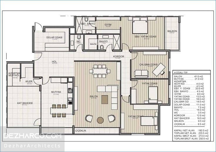 پلان ویلا 200 متری