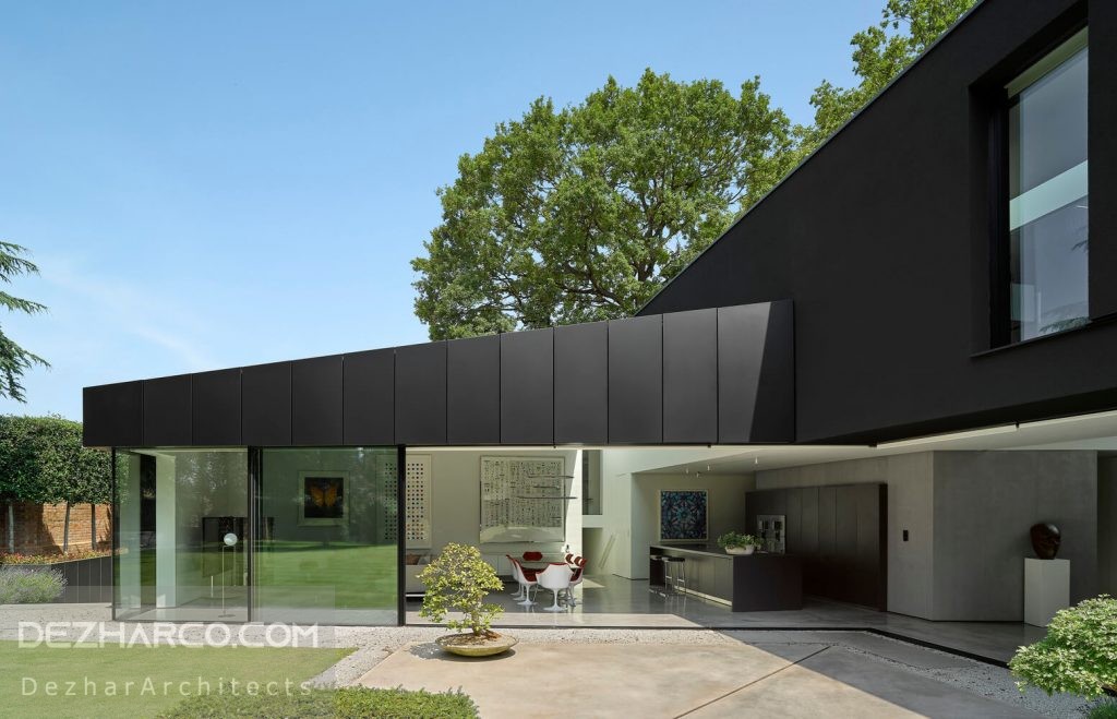 طراحی ویلا مدرن در میان جنگل