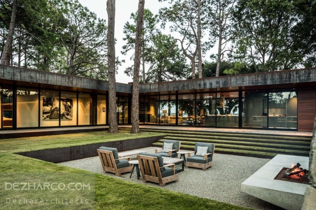 طراحی محوطه ویلا مدرن