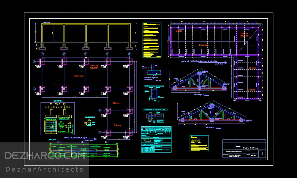 نقشه سازه باغ ویلا