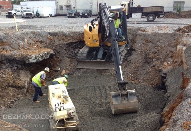 گودبرداری زمین ویلا پیش از اجرا فونداسیون ویلا