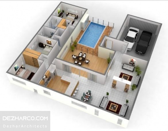 نقشه جانمایی ویلا