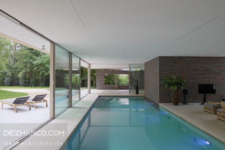 اجرا استخر داخل ویلا