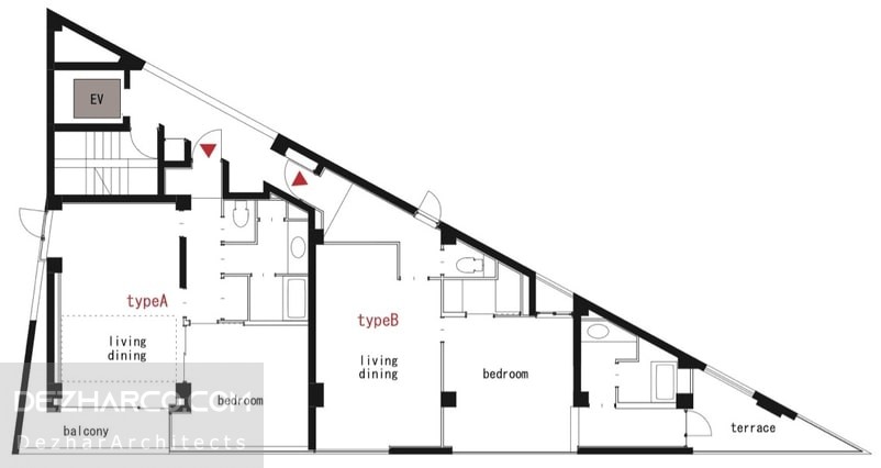 طراحی نقشه در زمین مثلثی
