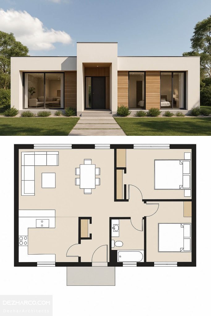 ویلا کوچک همراه با پلان