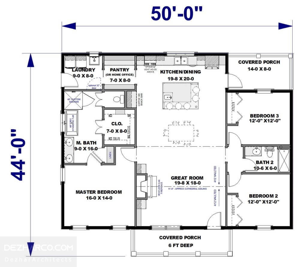 نقشه ویلا کوچک