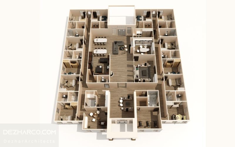 ریز فضاهای لابی هتل